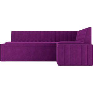 Кухонный диван Mebel Ars Вермут правый угол (фиолет) 193х82х113 см