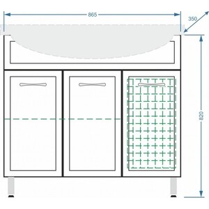 Тумба с раковиной Stella Polar Концепт 90 с бельевой корзиной, белая (SP-00000134, 1WH110790)