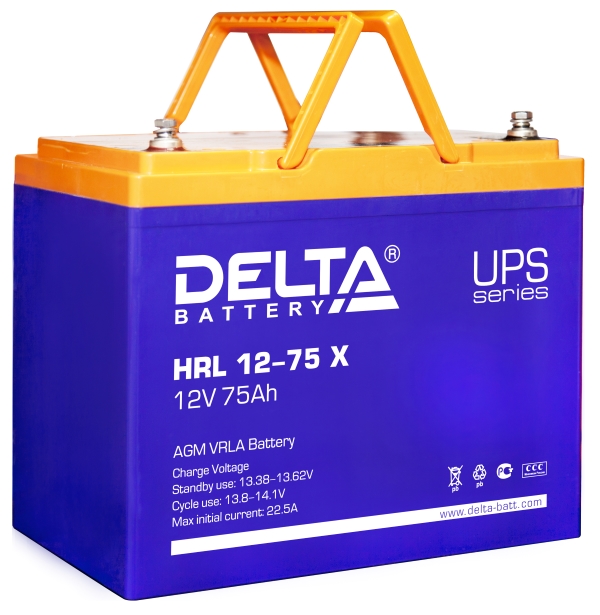 Аккумуляторная батарея для ИБП Delta HRL 12-75 Х, 12V, 75Ah