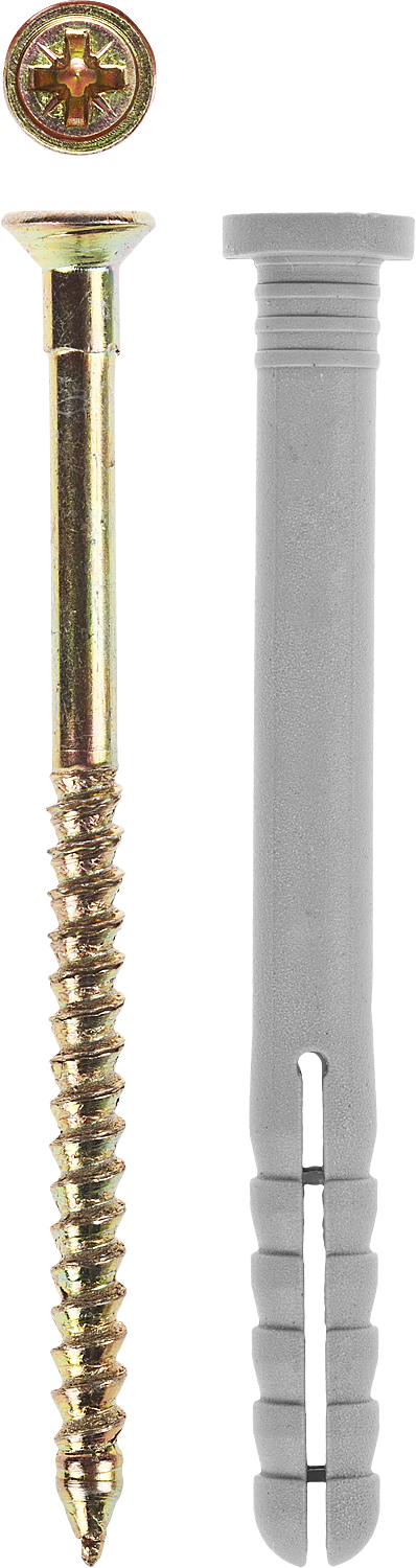 Дюбель-гвоздь 6 мм x 4 см, полипропилен, с цилиндрическим бортиком, 2000 шт., ЗУБР (4-301360-06-040)