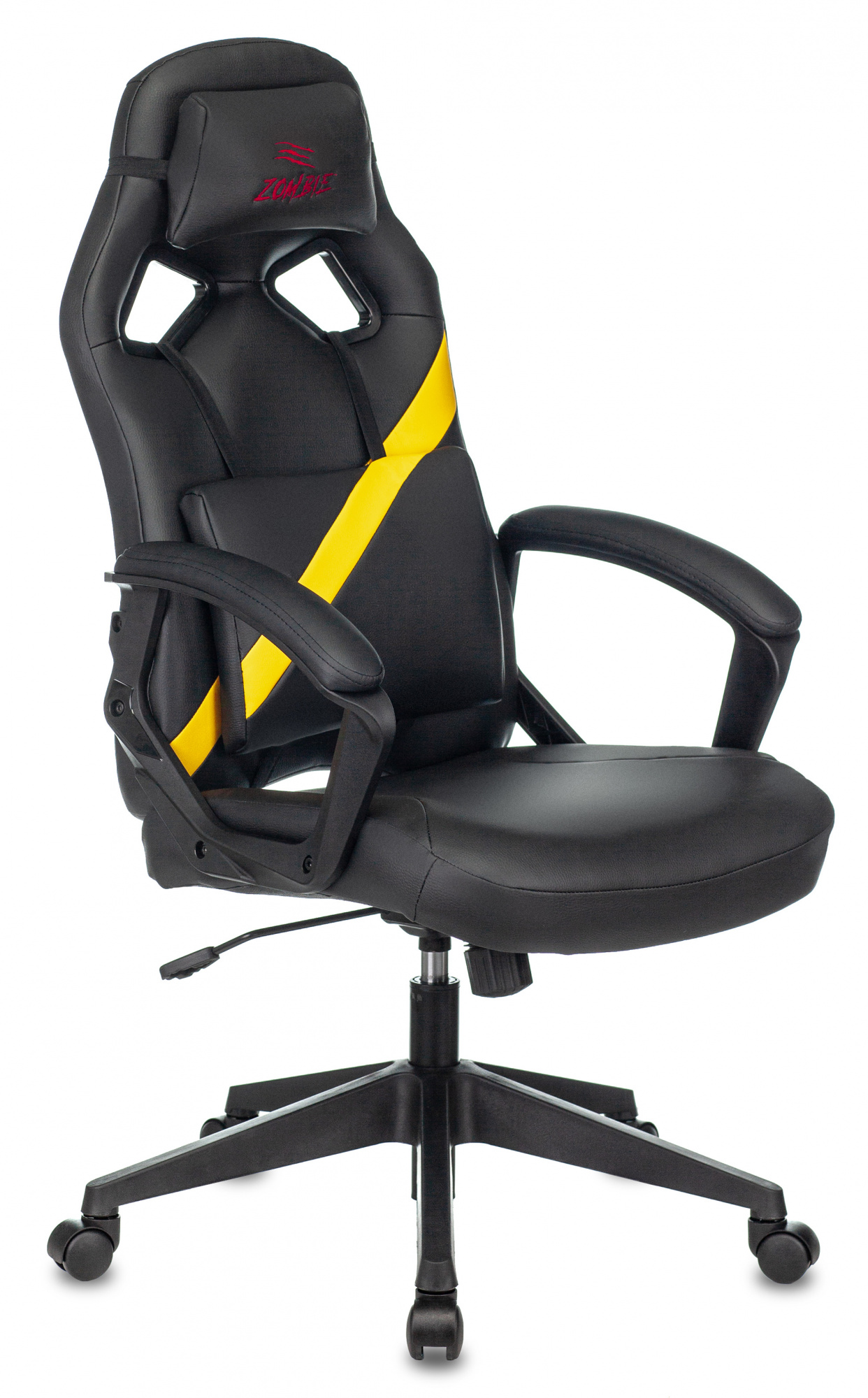 Кресло компьютерное Бюрократ Zombie Driver черный/желтый
