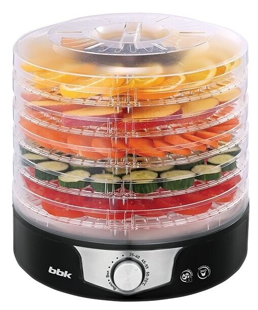 Сушилка для овощей и фруктов BBK BDH301M 240Вт, 35-70 °C, черный/серебристый (BDH301M (B/M))