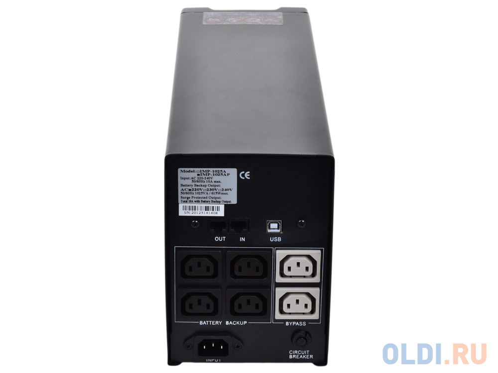 ИБП Powercom IMP-1025AP Imperial 1025VA/615W USB,AVR,RJ11,RJ45 (4+2 IEC)*