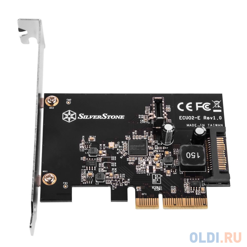 Контроллер Silverstone G56ECU02E000010 PCI Express card with USB 3.2 Gen 2 internal 20 pin Key-A connector