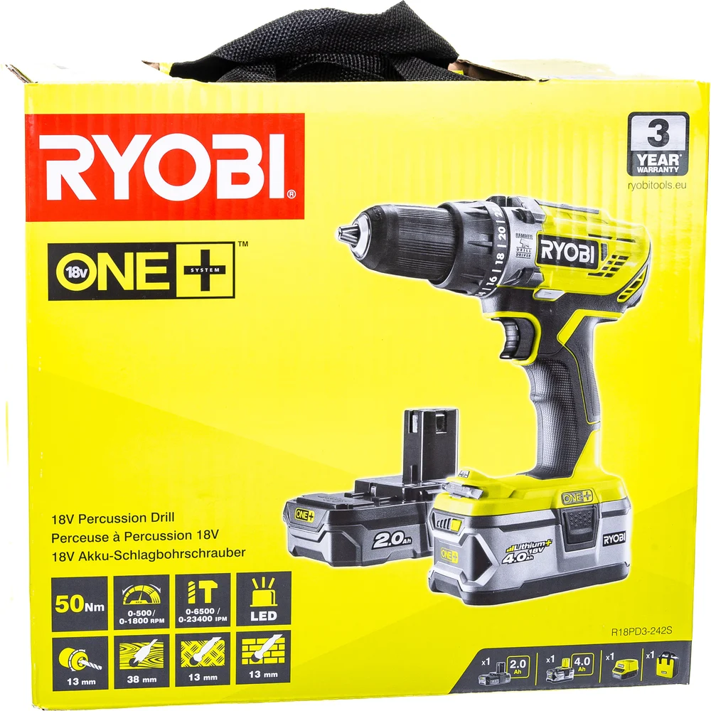 Ударная дрель-шуруповерт Ryobi