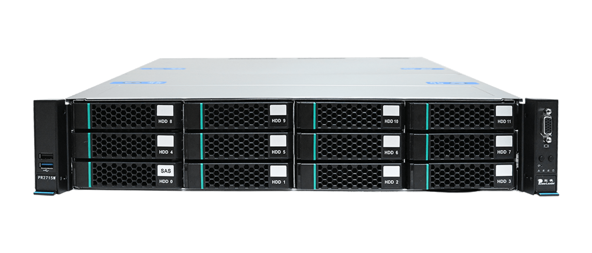 Сервер POWER LEADER PR2715W3, 2xIntel Xeon Silver 4310 (up2), 2x32Gb RAM, 2x1.92Tb SATA SSD, 12x2.5/3.5" HS, LR382H, noDVD, noLAN, IPMI, 2x1200 Вт (up2), 2U (PR2715W3-02)