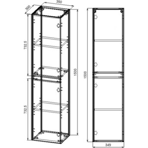 Пенал Vincea Chiara/Luka 35х150 R.Oak (VSC-2CL150RO) в Москвe