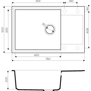 Кухонная мойка Omoikiri Sakaime 78-LB GR leningrad grey (4993555)