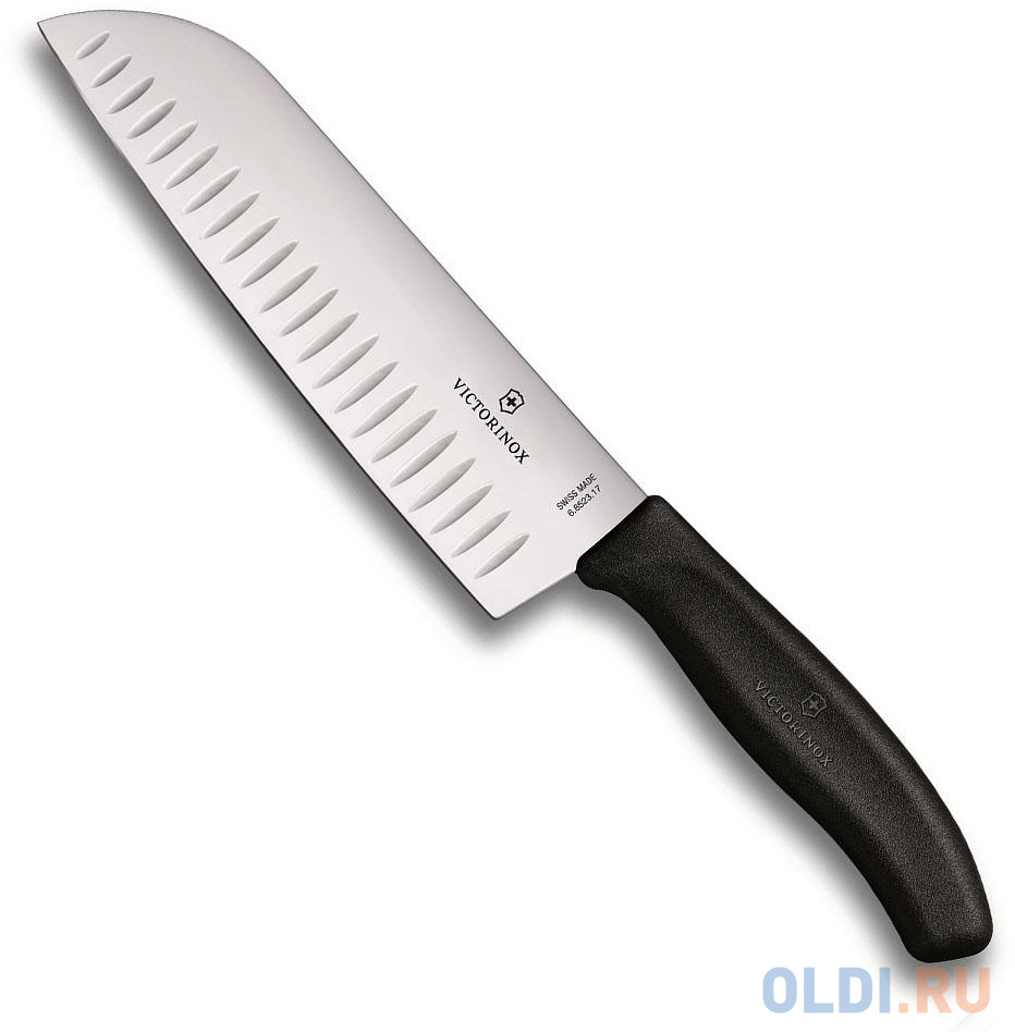 Нож Victorinox Swiss Classic стальной сантоку 170мм черный 6.8523.17B