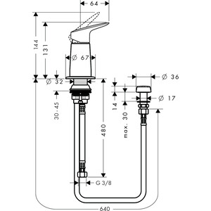 Смеситель для биде Hansgrohe Logis хром (71629000)