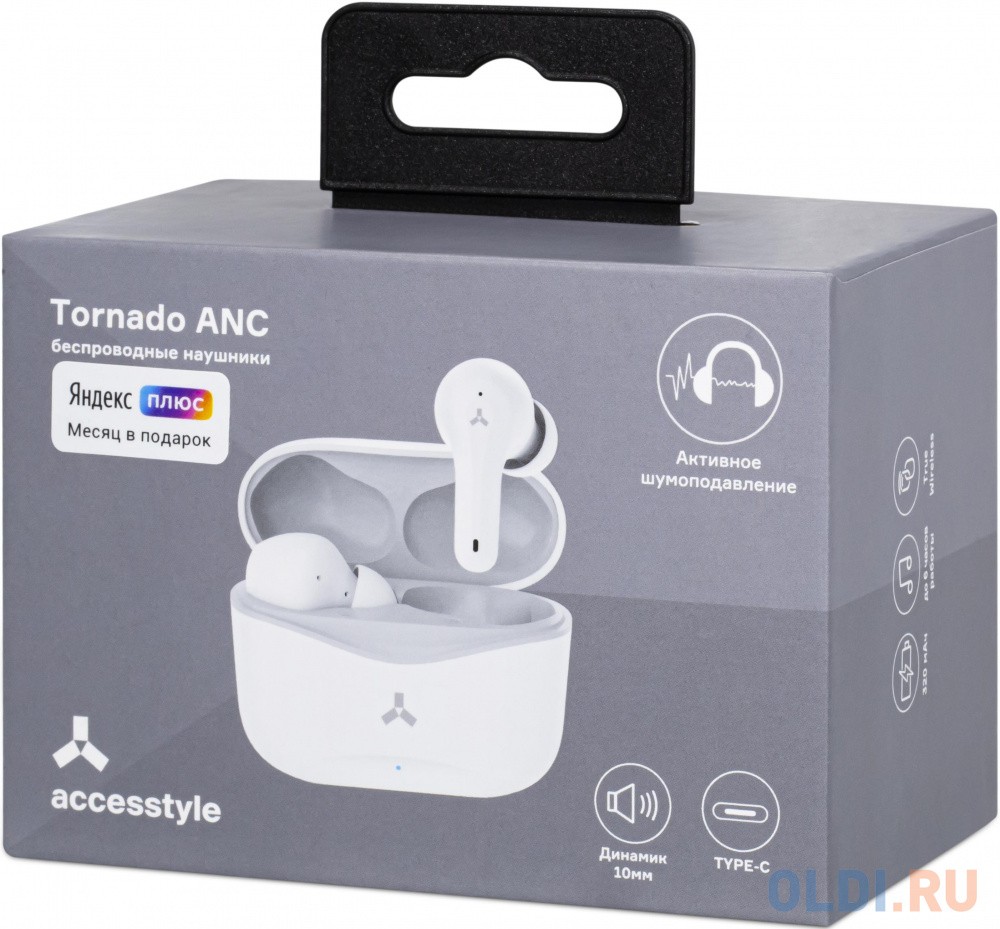 Беспроводные наушники Accesstyle Tornado TWS White