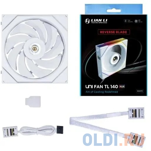 Вентилятор для корпуса Lian-Li Uni Fan TL 140 Reverse ARGB 140х140x28 белый 7-pin 31дБ (G99.14RTL1W.00) Ret в Москвe