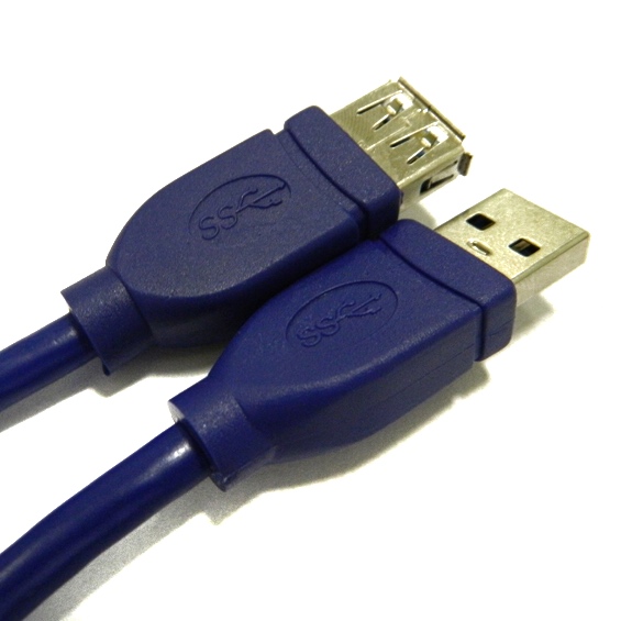 Кабель USB 3.0(Am)-USB 3.0(Af), 900мА, 3м, синий Netko (NUSB-3.0A-3m-php/blu)