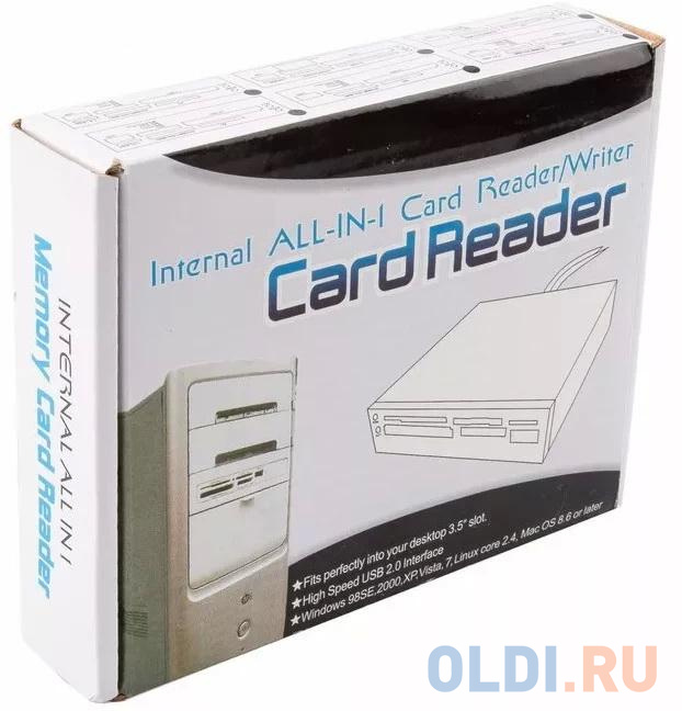 Внутренний card reader 3,5 дюйма Power Expert  CR-AU6477METB в Москвe