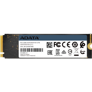 Твердотельный накопитель A-DATA SWORDFISH SSD 2TB, 3D TLC, M.2 (ASWORDFISH-2T-C) в Москвe