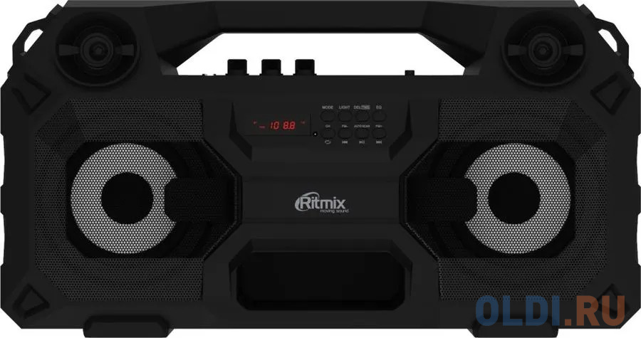 RITMIX SP-690B black {Jack 6.3 мм c функцией ЭХО, дисплей: LED, эквалайзер, RGB-подсветка, до 8 часов, 2000 мАч, 7.4 В, microUSB DC 5В 2A, 46 ? 24.3 ?