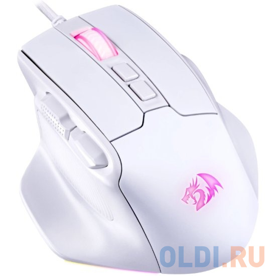 Игровая мышь REDRAGON BULLSEYE белая (USB, Pixart P3327, Huano, 8 кн., 12400 Dpi, RGB подсветка) в Москвe