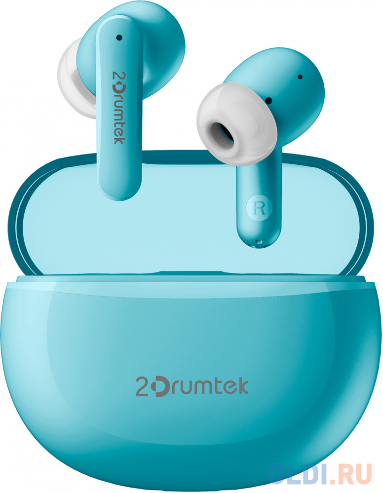 Гарнитура вкладыши A4Tech 2Drumtek B25 TWS синий беспроводные bluetooth в ушной раковине (B25 ICY BLUE)