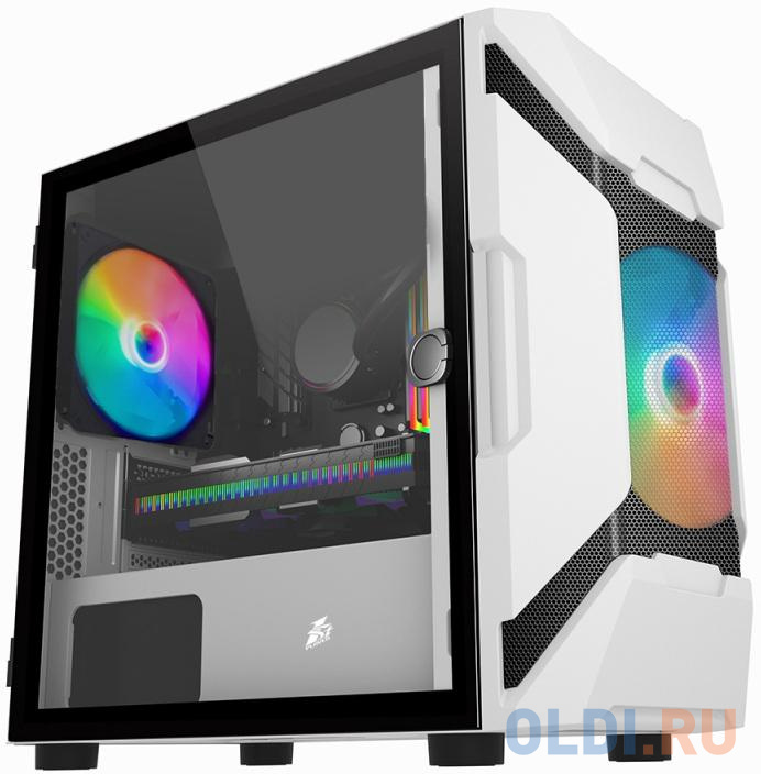 Корпус microATX 1stPlayer DK D3-A Без БП белый