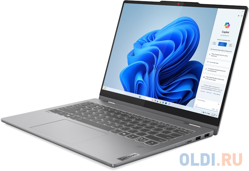 Ноутбук Lenovo IdeaPad 5 14IRU9 Core 7 150U 16Gb SSD1Tb Intel Graphics 14" OLED Touch WUXGA (1920x1200) noOS grey WiFi BT Cam (83DT0076RK)