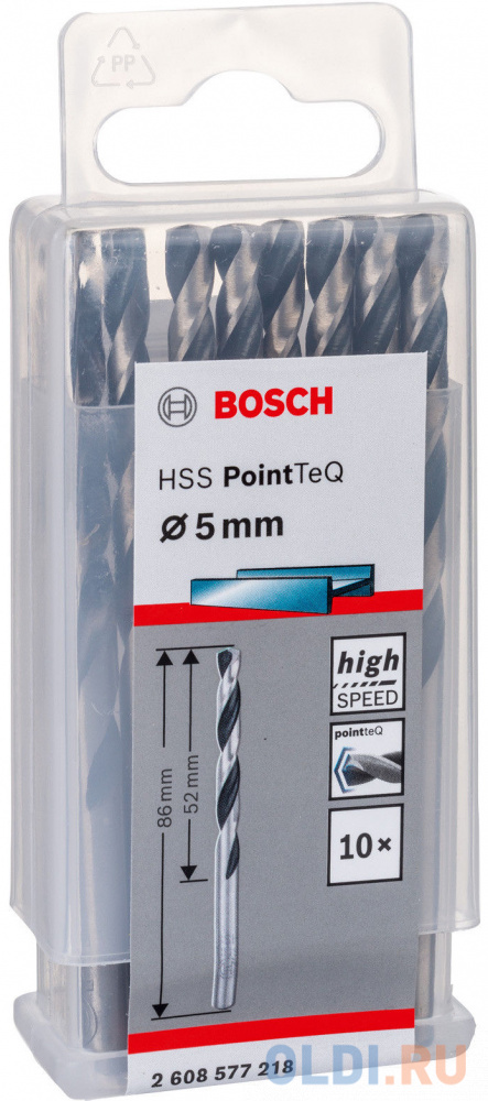 Bosch 2608577218 10 HSS PointTeQ Сверл 5.0mm