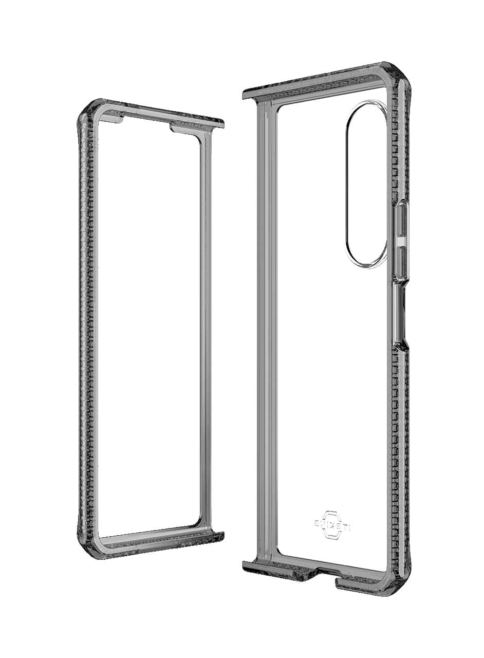 Чехол-накладка антибактериальный ITSKINS HYBRID CLEAR для Samsung Galaxy Z Fold 3, прозрачный
