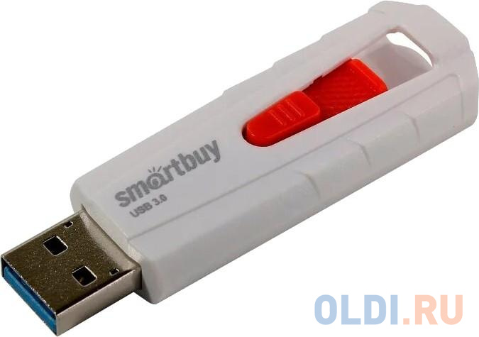 Флеш-диск 128 GB SMARTBUY Iron USB 3.0, белый/красный, SB128GBIR-W3 в Москвe