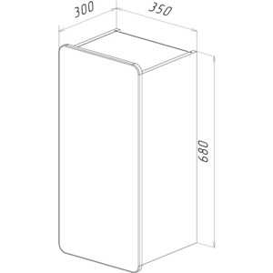 Полупенал Lemark Olivia 35х70 белый глянец/дуб кантри (LM08OL35PL)