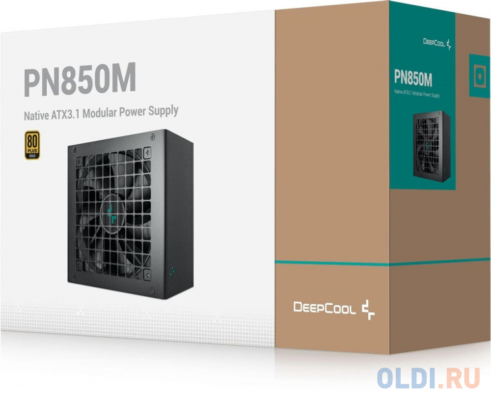 Deepcool PN850M (ATX 3.1, 850W, Full Cable Management, PWM 120mm fan, Active PFC, 80+ GOLD, Gen5 PCIe) RET