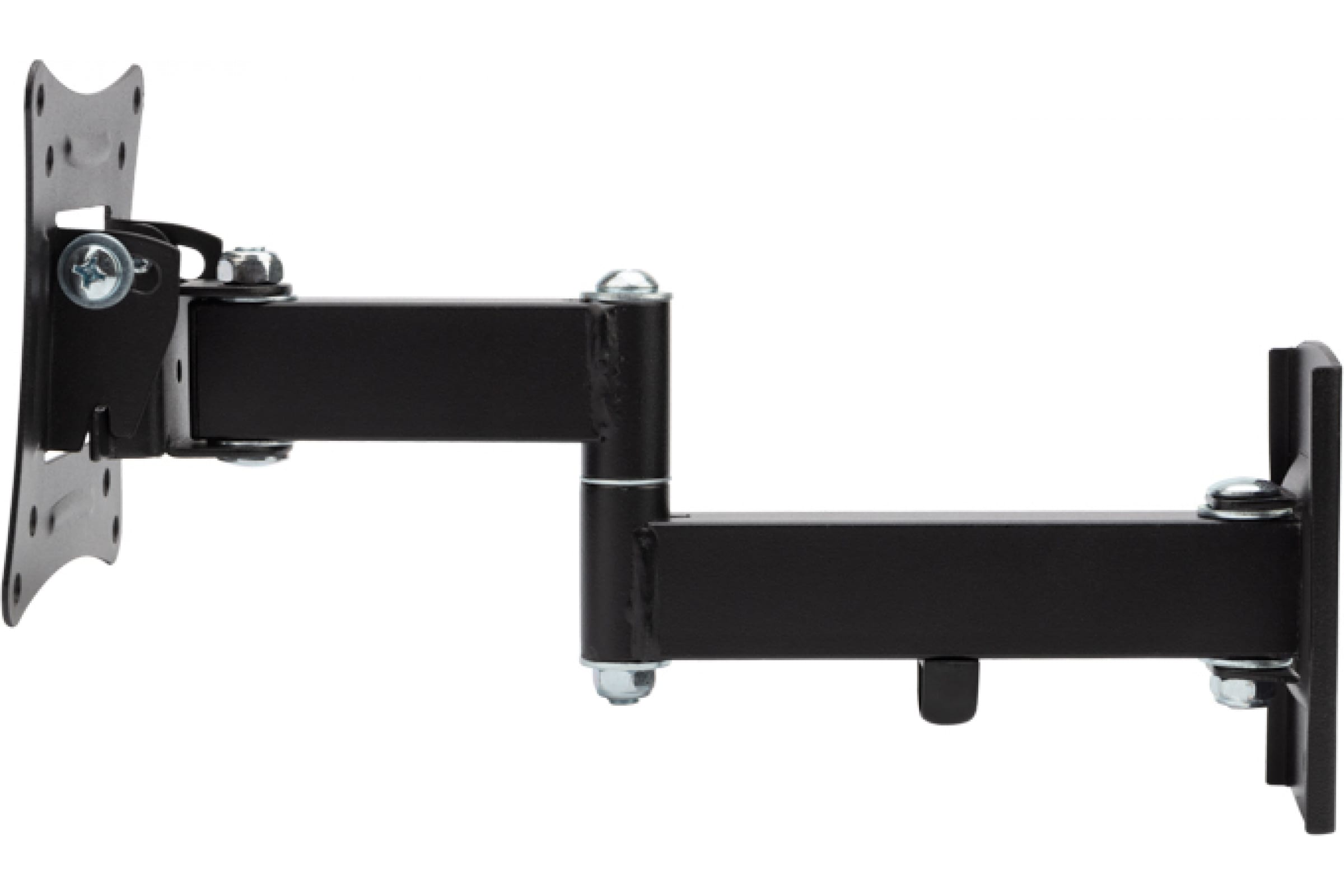 Кронштейн настенный для TV/монитора Rexant 38-0051, 10"-27", VESA 75x75мм-100x100мм, наклонный, поворотный, до 15 кг, черный (38-0051)