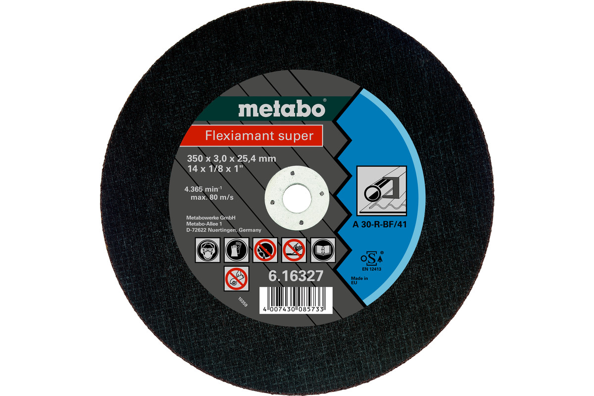 Диск отрезной Metabo Flexiamant Super ⌀350ммx3мм x 25.4мм, прямой, по металлу, 1шт. (616339000)