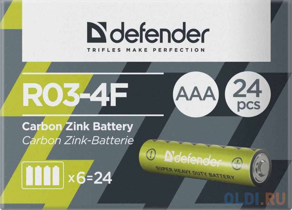 Батарейки Defender (AAA) R03-4F 4 шт 56101