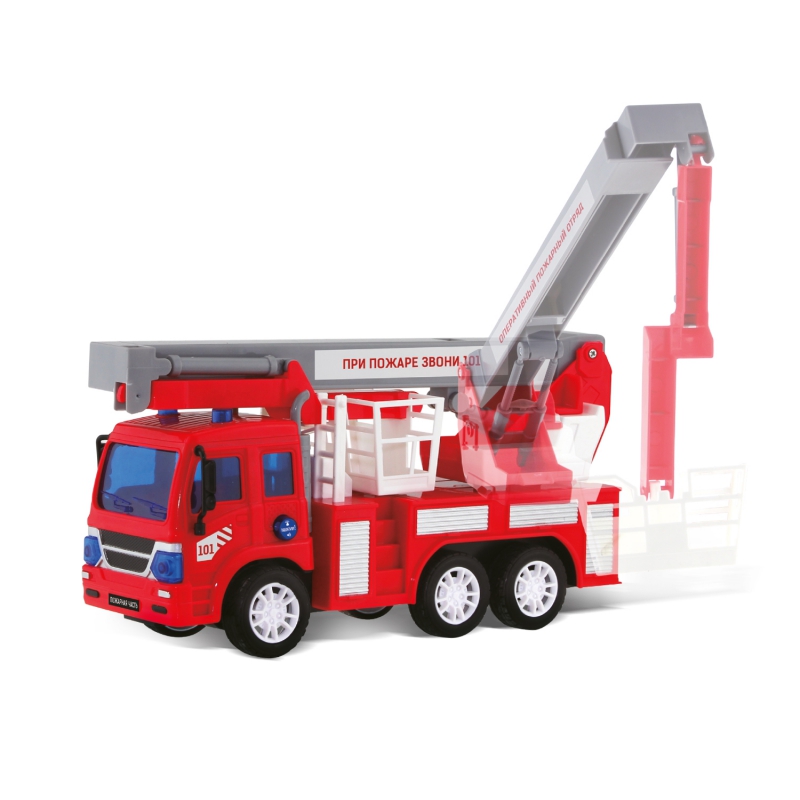 Спецтехника Handers "Пожарная машина: Автовышка", 26 см, звук, свет, красный (HAC1608-150)