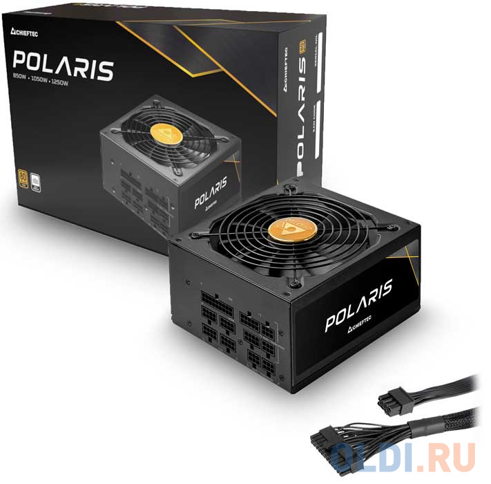 Chieftec Polaris PPS-850FC (ATX 2.4, 850W, 80 PLUS GOLD, Active PFC, 120mm fan, Full Cable Management) Retail в Москвe