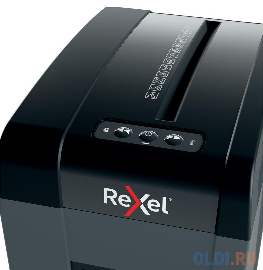 Шредер Rexel Secure X10-SL черный (секр.P-4)/перекрестный/10лист./18лтр./скрепки/скобы