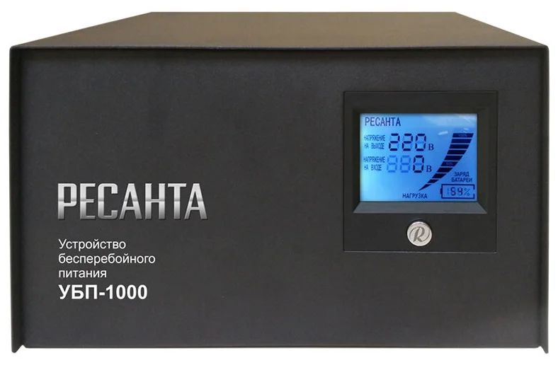 Стабилизатор напряжения Ресанта УБП-1000 электронный однофазный черный в Москвe