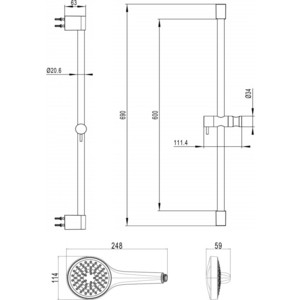 Душевой гарнитур Villeroy Boch Embrace (TVS1086000161)