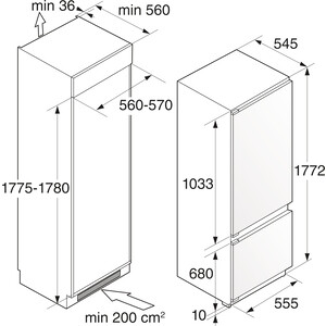 Встраиваемый холодильник Asko RFN31842i