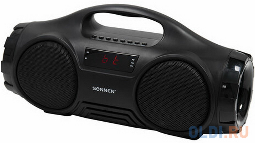 Колонка портативная SONNEN B332, 16 Вт, Bluetooth, FM-тюнер, microSD, MP3-плеер, черная, 513480 в Москвe