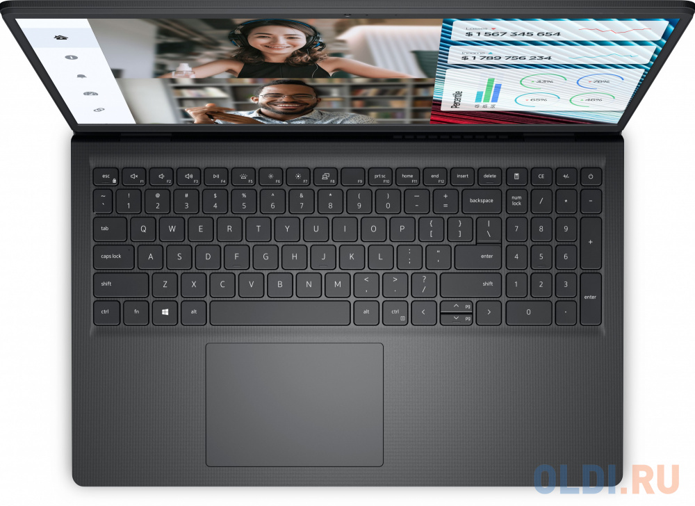 Ноутбук Dell Vostro 3520 Core i5 1235U 8Gb SSD512Gb Intel Iris Xe graphics 15.6" WVA FHD (1920x1080) Windows 11 Professional black WiFi BT Cam (3 в Москвe