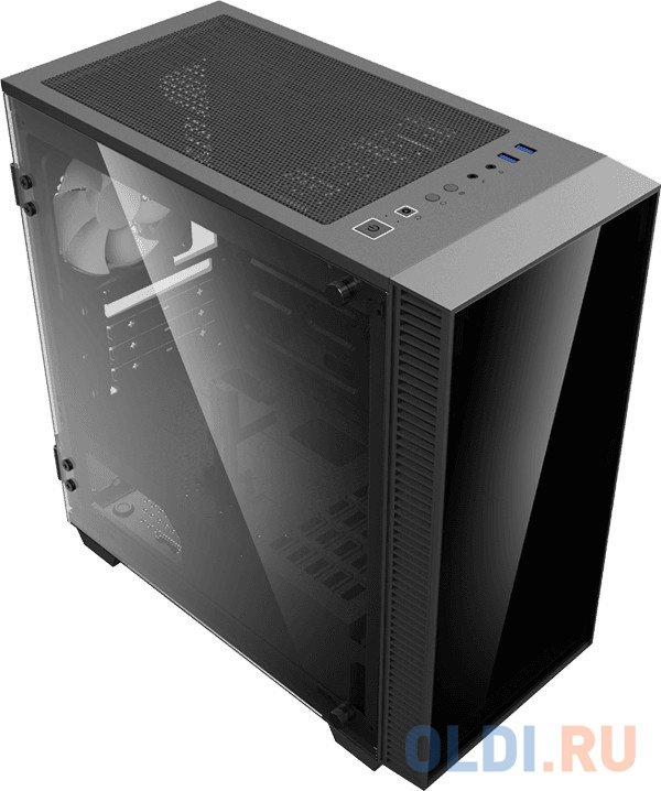 GameMax MFG. H608 Mini Abyss без БП Корпус (Черный, Midi Tower, ATX, зак. стекло, 3*RGB вентилятора) в Москвe