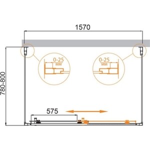 Душевой уголок Cezares Molveno AH-12 160x80 прозрачный, хром (MOLVENO-AH-12-160/80-C-Cr-IV) в Москвe