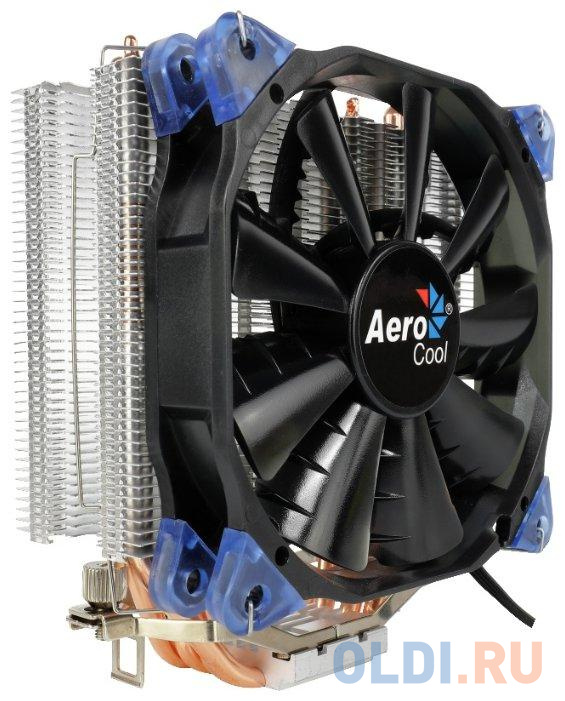 Кулер Aerocool Verkho 4 , до 135W, 4х теплотрубки, PWM, 800-2000 RPM, LGA 2011/1156/1155/1150/1366/775, FM2/FM1/AM3+/AM3/AM2+/AM2