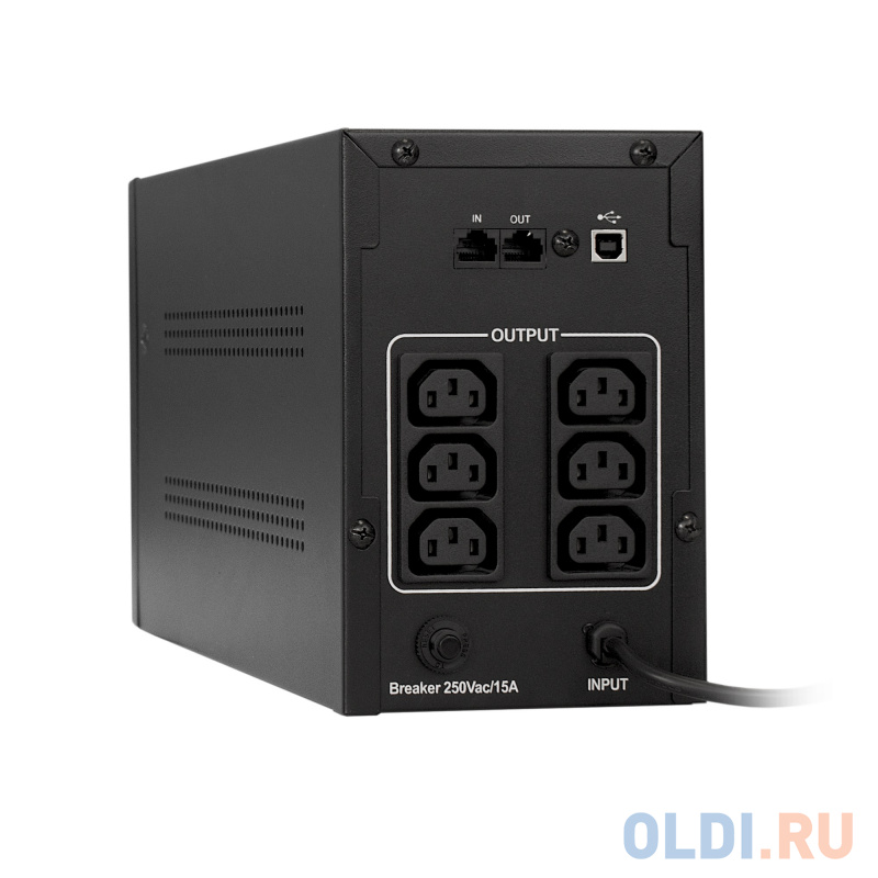 Exegate EP285513RUS ИБП ExeGate SpecialPro UNB-2000.LED.AVR.C13.RJ.USB <2000VA/1200W, LED, AVR, 6*IEC-C13, RJ45/11, USB, Black>