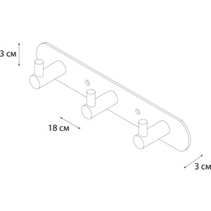 Планка с 3 крючками Fixsen Hotel хром (FX-31005-3)