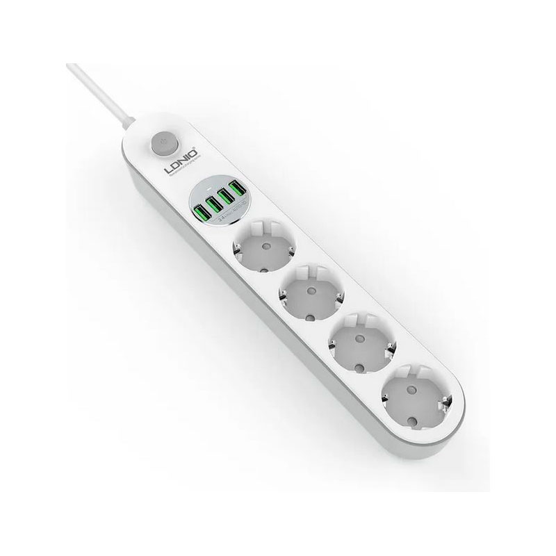 Сетевой фильтр Ldnio SE4432 4 Sockets 4xUSB 2500W 2m White-Grey LD_D0423 в Москвe