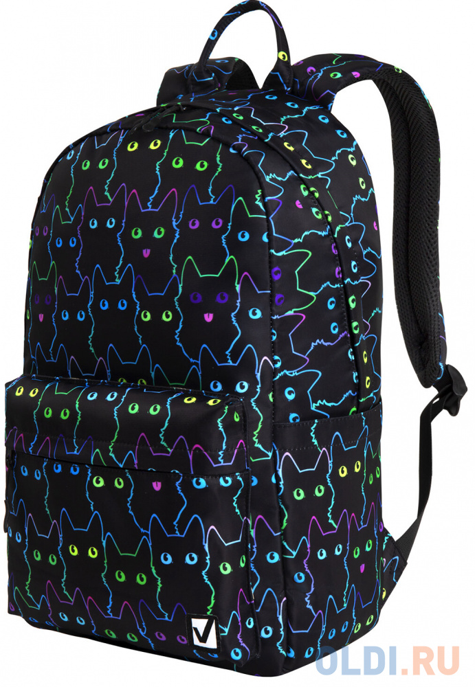 Рюкзак BRAUBERG DREAM универсальный с карманом для ноутбука, эргономичный, &quot;Neon cats&quot;, 42х26х14 см, 270771