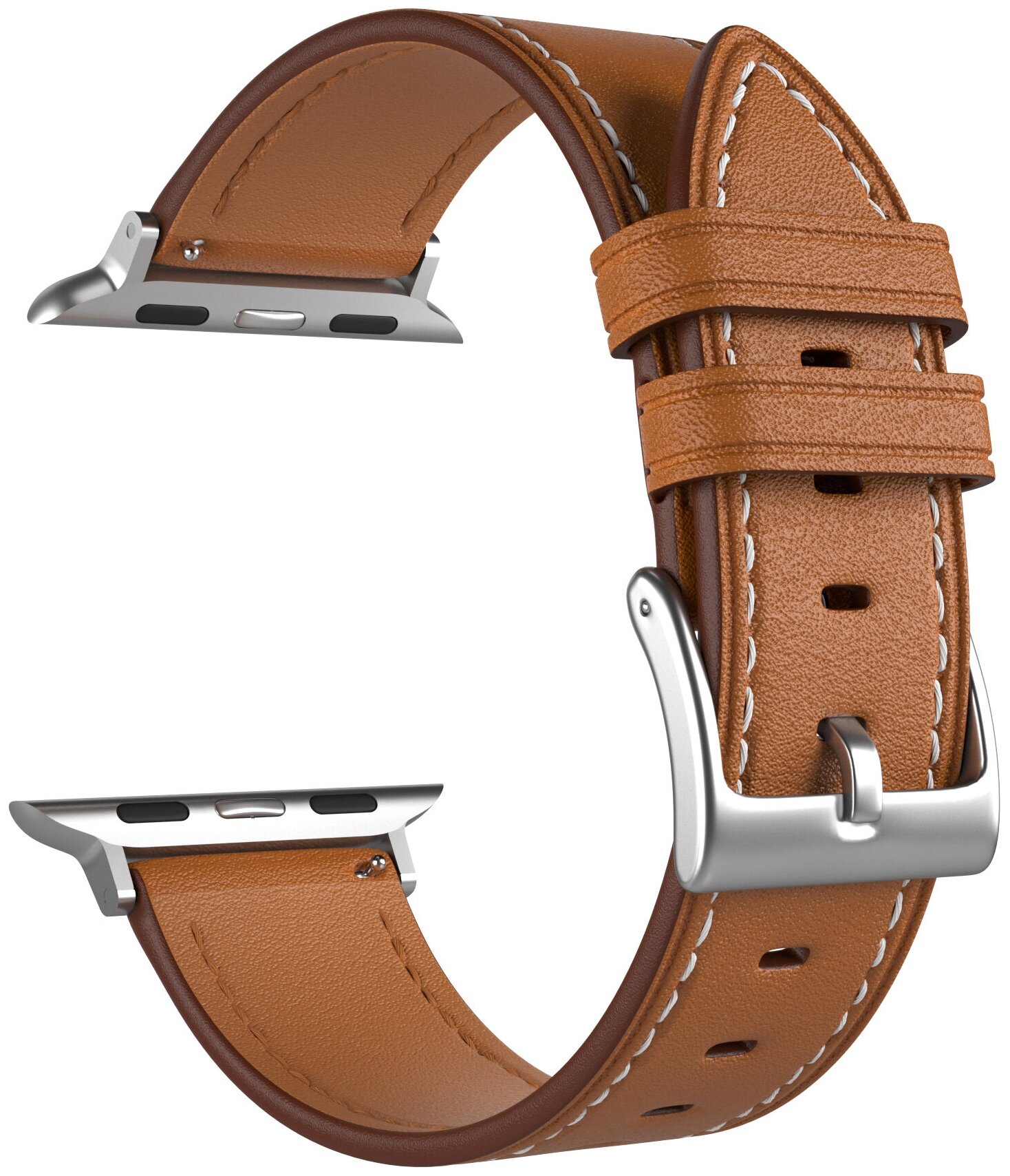 Ремешок Lyambda Nembus для Apple Watch, 38-40 мм, кожаный, коричневый (LWA-41-40-BR)