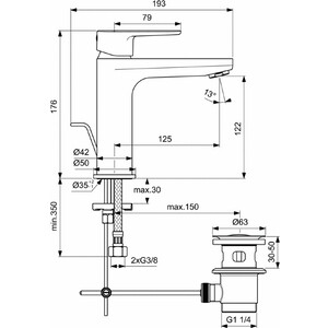 Комплект смесителей Ideal Standard Ceratherm T25 хром (BC984AA) в Москвe