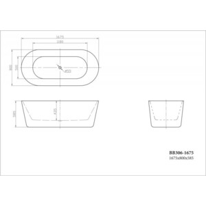 Акриловая ванна BelBagno 170х80 (BB306-1675)